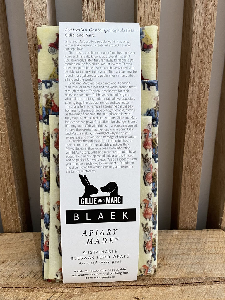 Beeswax Wraps - BLAEK x Gillie and Marc Exclusive Print